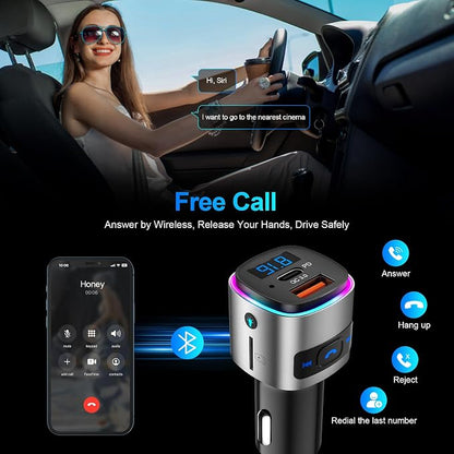 FM Transmitter Bluetooth, SONRU Bluetooth Car Adapter, Wireless FM Radio - Image 4