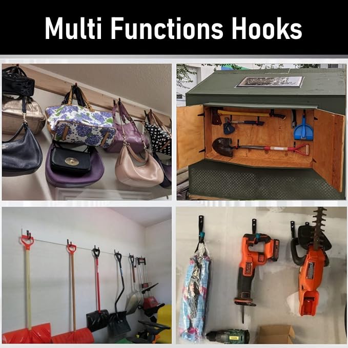 Garage Storage Hooks 3.5Inch Heavy Duty Wall Mounted Garage Utility Hooks 12 - Image 4