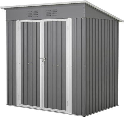 Outdoor Storage Shed, 6X4 FT Metal Garden Shed by Gaderth