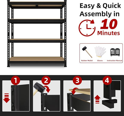 3 Packs 36" W x 16" D x 55" H Adjustable Garage Storage Shelves - Image 7
