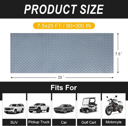 7.5x25 FT Garage Floor Mat, Updated 2.8mm Thicked Flooring Roll - Image 2