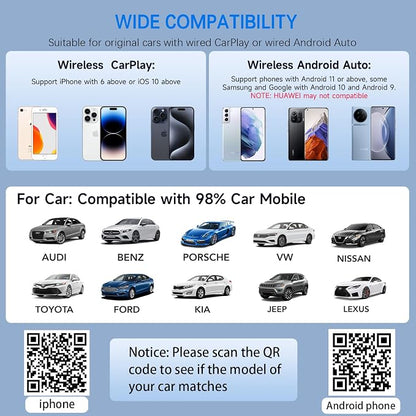 Mini Wireless Carplay Adapter, Convert Wired to Wireless Car Play & Android - Image 6