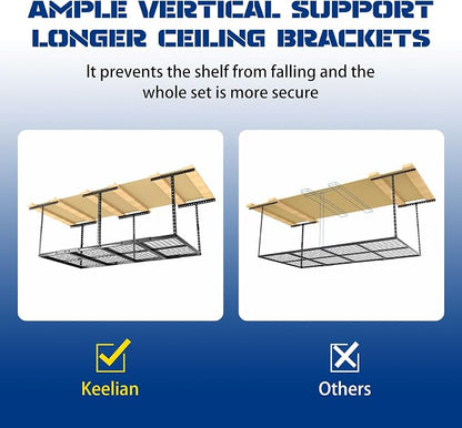 Heavy-Duty 3x8 Overhead Garage Storage Rack - Image 4