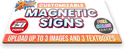 2-Pack, 30 mil Customized Vinyl Car Magnets, Personalized Magnetic Sheets - Image 2
