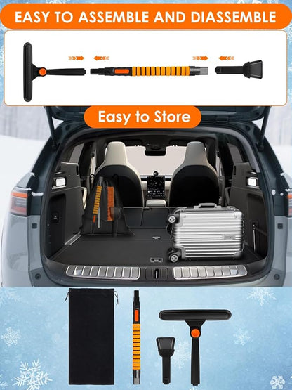 90° Fixed Rotation 3-in-1 Car Snow Brush and Ice Scraper - Image 5