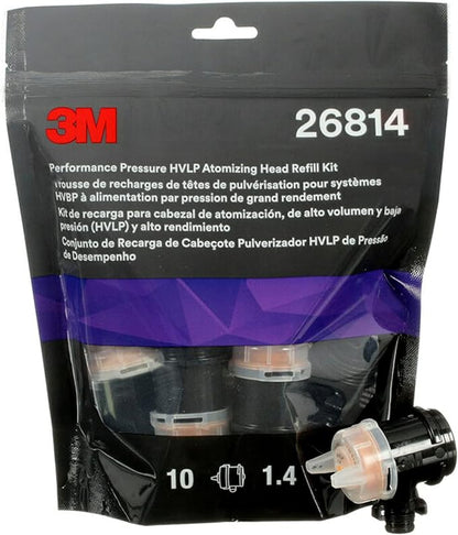 3M Performance Pressure HVLP Atomizing Head Refill Kit, Size 1.4, by 3MAutomotive
