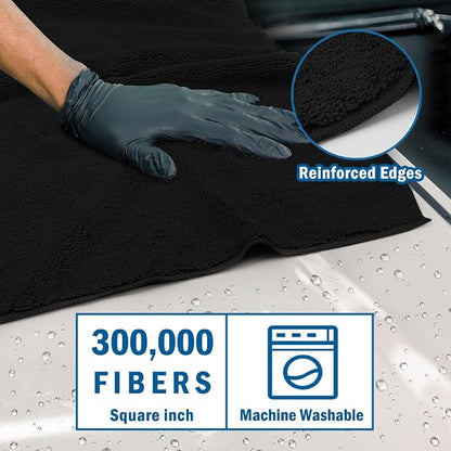 HOMEXCEL Professional Large Microfiber Car Drying Towels 2 Pack, Lint Free - Image 2