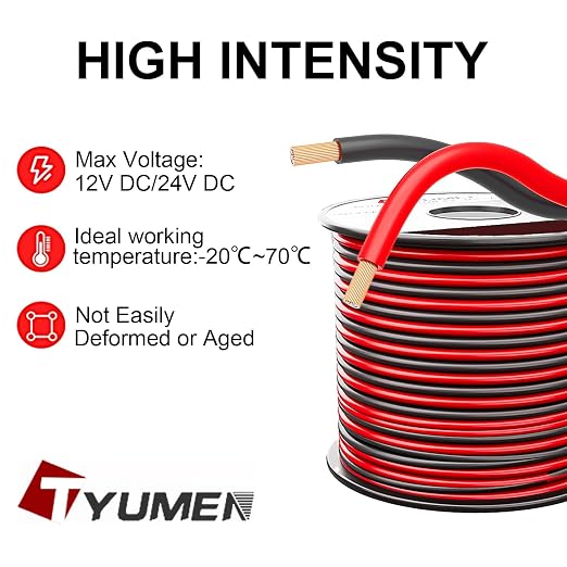 10 Gauge Wire 25FT, 10AWG Red Black Electrical Wire LED Strips Extension Cord - Image 6