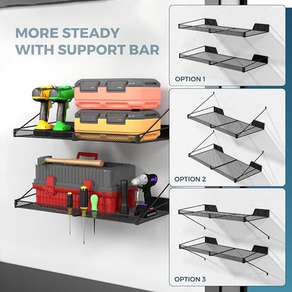 Garage Wall Shelf Steel Wall Shelf Storage Rack-design of TRIANGULAR BRACKET - Image 6
