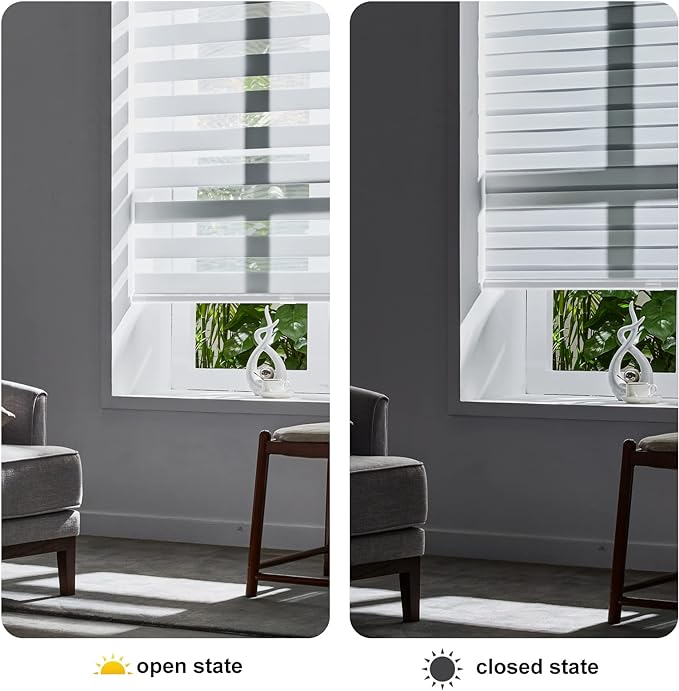 Persilux Zebra Roller Shades for Windows, Privacy Roller Blinds for Windows - Image 5