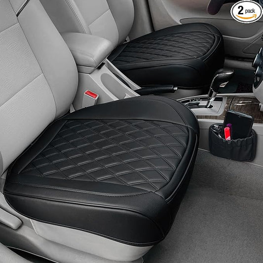 2 Pack Leather Front Car Seat Cover, Anti-Slip and Full Wrap Driver Car Seat by BEITK