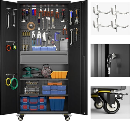 71" H Metal Garage Storage Cabinet by GANGMEIMENTALSTORAGECABINET