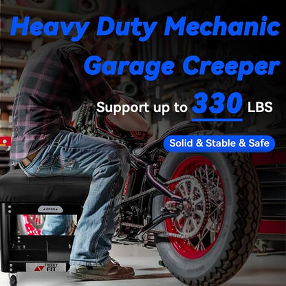 Rolling Creeper Garage Shop Seat - Image 2