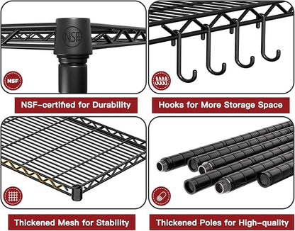 PrimeZone Wire Metal Storage Shelves - Image 4