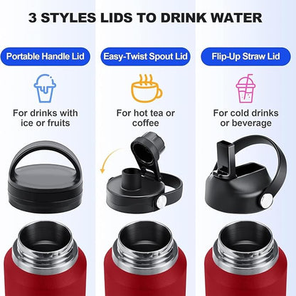 SENDESTAR 40oz Water Bottle Wide Mouth Stainless Steel Vacuum Insulated Double - Image 5