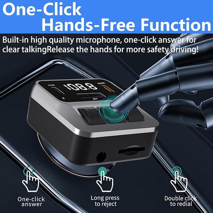 Bluetooth 5.3 FM Transmitter for Car, Handsfree Calling and Audio Receiver - Image 5