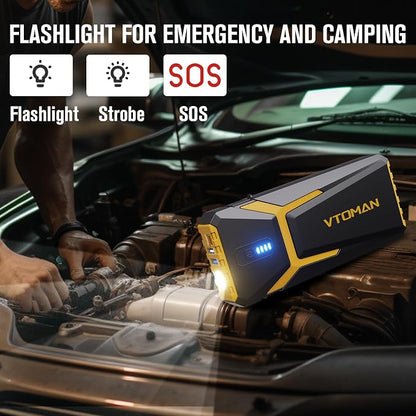 VTOMAN V10 Pro 4500A Jump Starter, Portable Car Starter 12V Lithium Jump Box - Image 4
