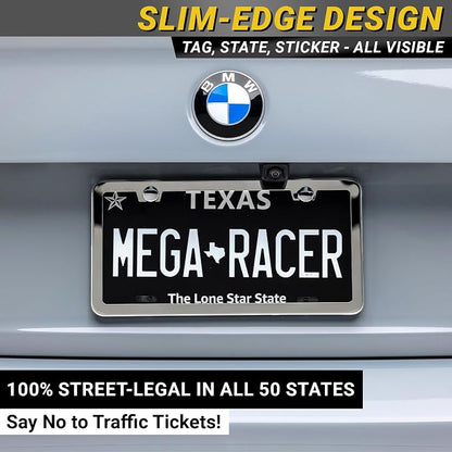 Premium Slim Polished Mirror Chrome License Plate Frame – 1 Pack, Rust-Free - Image 6