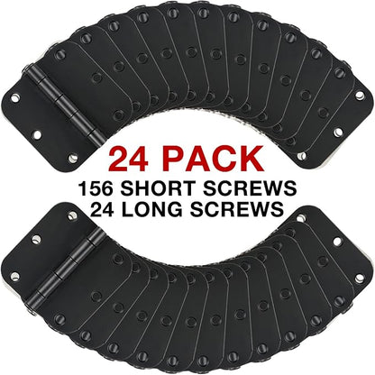 24 Pack Matte Black Door Hinges 3.5 x 3.5 Inch Interior 3 1/2 Inch Door Hinges - Image 6