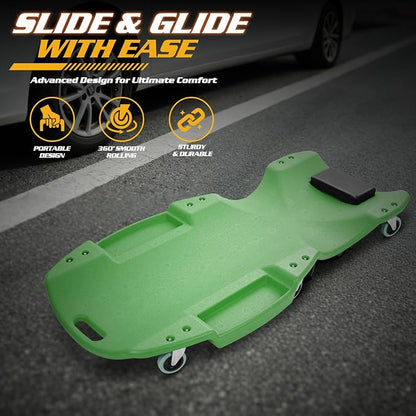 Magshion Mechanic Creeper with Padded Headrest & Tool Trays – 440 lbs Capacity - Image 9