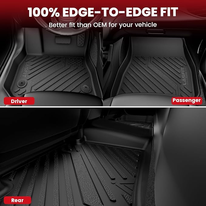 LASFIT Floor Mats Custom Fit for Volkswagen Jetta 2011-2018, All-Weather - Image 3