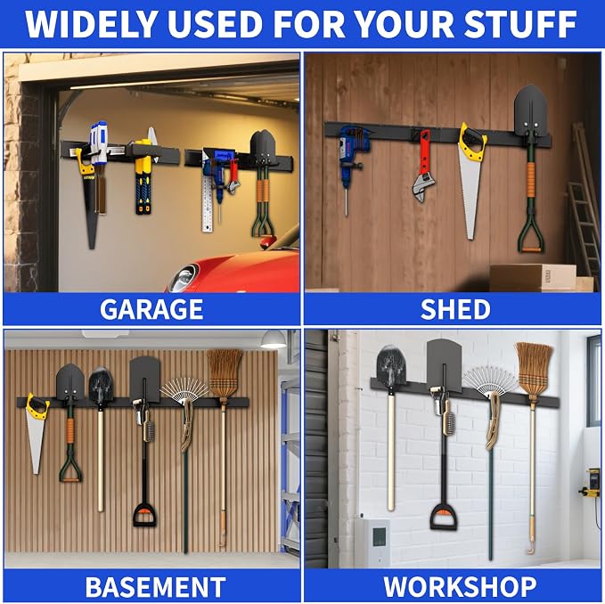 Garage Organization Tool Organizer Wall Mount, 48inch Heavy Duty Garden Tool - Image 4