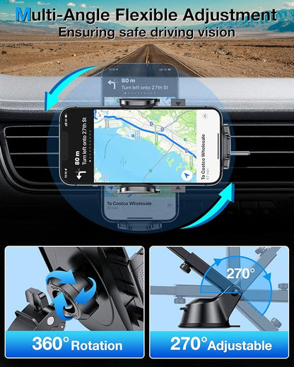 HTU 2025 Upgraded Car Phone Holder 【Safety Certs & No Smell】 Cell Phone Holder - Image 6