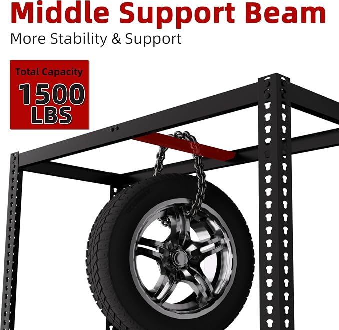 3 Packs 35.5" W x 16" D x 71" H Adjustable Garage Storage Shelves - Image 4