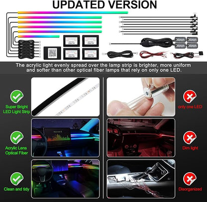Dreamcolor Acrylic Interior Car LED Strip Light - Image 5