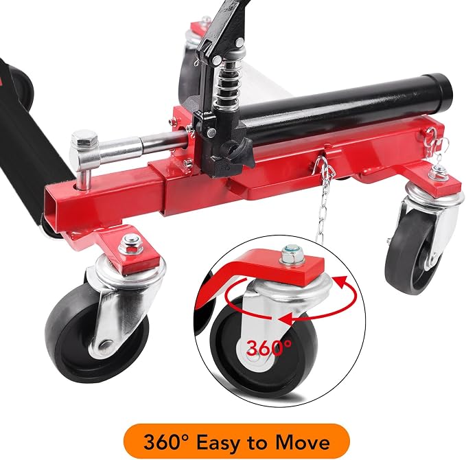 2 Pcs Car Wheel Dolly with Hydraulic Tire Jack, 1500LBS Capacity Trailer Dolly - Image 4
