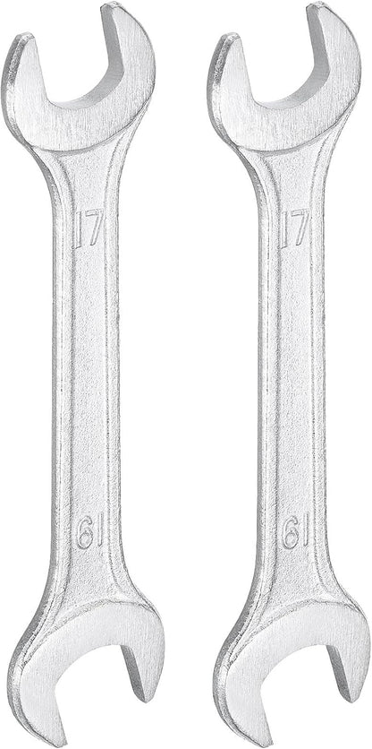 HARFINGTON 2pcs Double Open End Wrench 17mm x 19mm Metric 15 Degree Offset by HARFINGTON