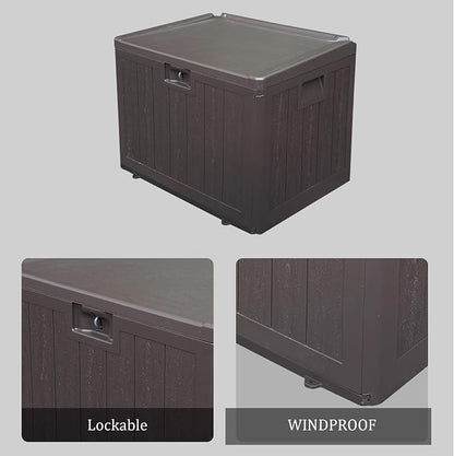 33 Gallon Pro Waterproof Outdoor Storage Bin Resin Deck Box - Image 7