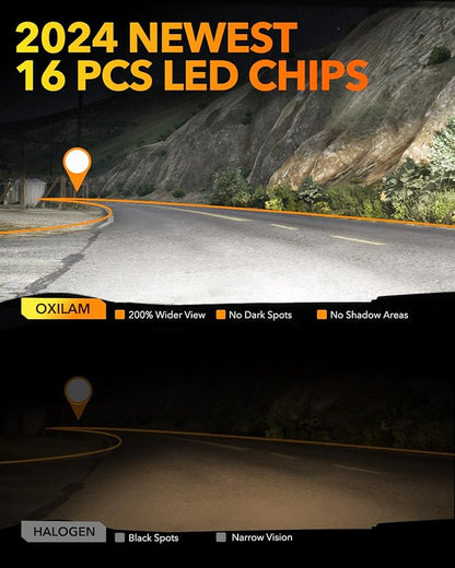 OXILAM 9005 LED Light Bulb, 800% Brighter Ultra-Bright Ultra-Bright, 3 Min - Image 3