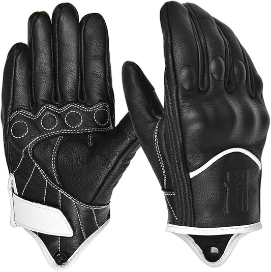 Harssidanzar Leather Motorcycle Gloves by Harssidanzar