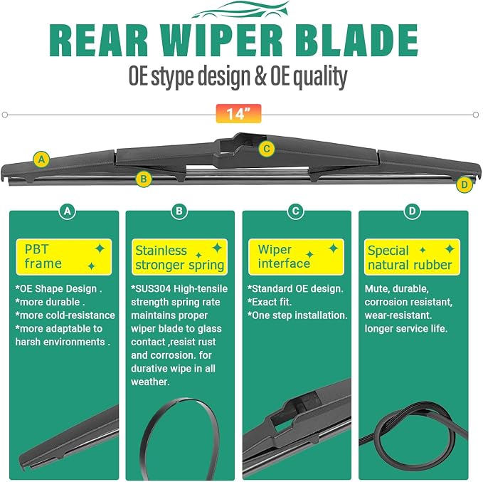 26" 20" 14" Windshield Wiper Blades Replacement - Image 4
