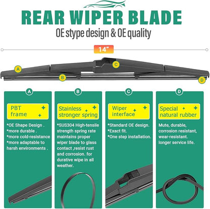 26" 20" 14" Windshield Wiper Blades Replacement - Image 4