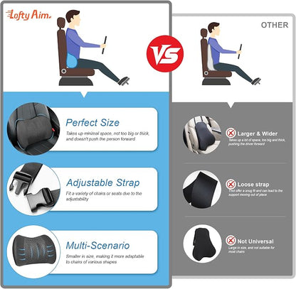 Memory Foam Lumbar Cushion Provides Lower Back Pain Relief and Comfortable - Image 9