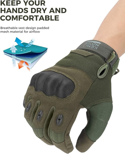 KEMIMOTO Tactical Gloves for Men, Touchscreen Motorcycle Gloves - Image 6