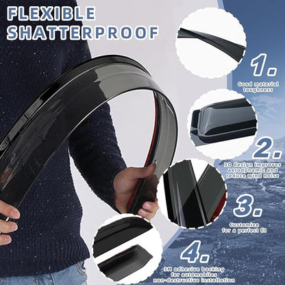 Window Visors Rain Guards fits 2013-2022 Buick Encore, Out-Channel Window Wind - Image 4