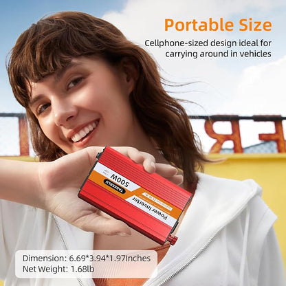 500W Power Inverter DC 12V to 110V/120V AC Car Inverter - Image 7