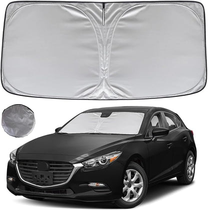KAYZT Windshield Sun Shade for 2014-2018 Mazda 3 Hatchback Sedan Foldable by KAYZT