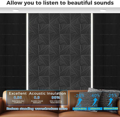 6 Pack Large Fold Soundproof Wall Panels, 1.2lb/ft³ High Density, Thicker 0.47in - Image 6