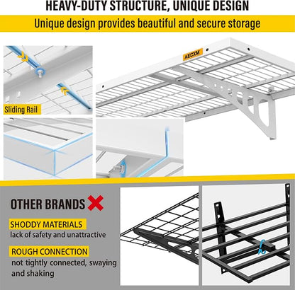 1.64x4ft 4Pack Wire Shelving Unit Heavy Duty Garage Storage Shelves Wall - Image 5