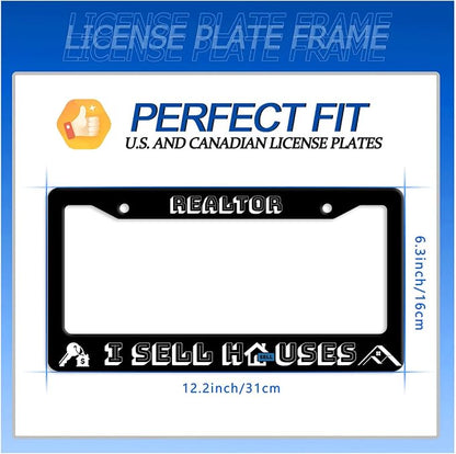Realtor I Sell Houses License Plate Frame Funny License Plate Stainless Steel - Image 7
