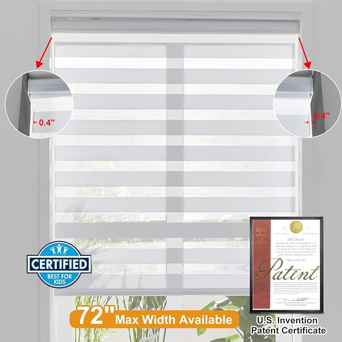 Persilux Zebra Blinds for Windows, Cordless Roller Shades for Windows Room - Image 4