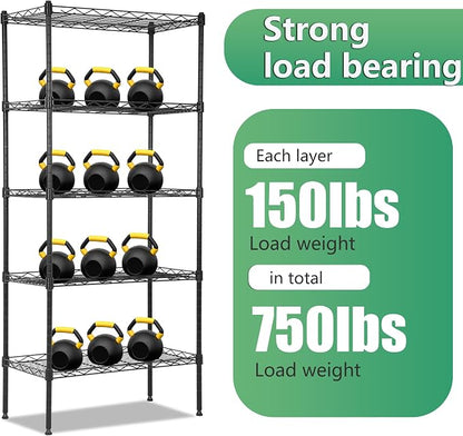 BestOffice Garage Shelving 5 Tier Metal Storage Shelves 750lbs Weight Capacity - Image 7