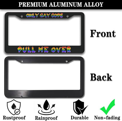 License Plate Frames Black and White Automotive Exterior Accessories Only Gay - Image 3