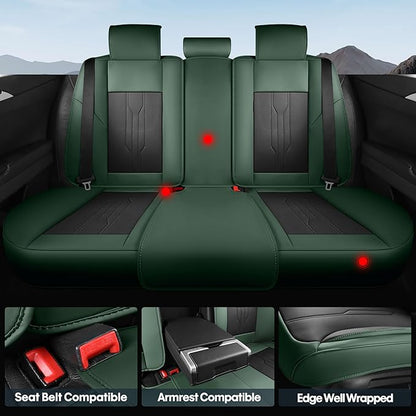 AOOG Car Seat Covers Full Set, Leather Seat Covers - Image 3