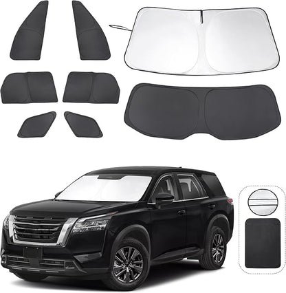 TINGLU Window Shades for Nissan Pathfinder 2022-2025 Accessories Car Side Full by TINGLU