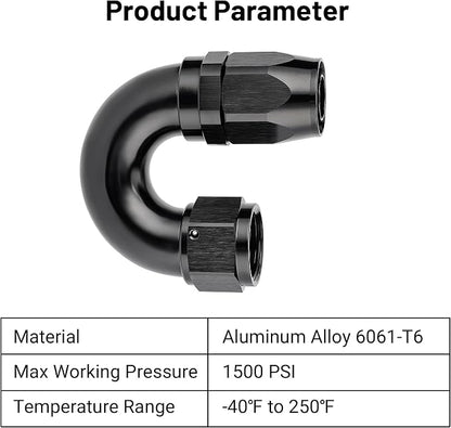 EVIL ENERGY 12AN 180 Degree One Piece Full Flow Hose End Fitting Swivel - Image 3